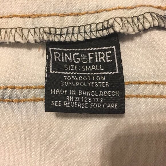 Ring of Fire Denim Oversized Distressed Jean jacket trucker - Picture 8 of 10